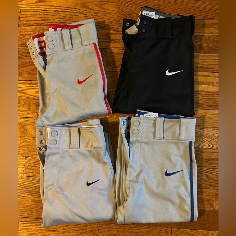 Nike youth baseball pants size medium lot gray, black